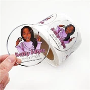 Duidelijke ronde stickerlabels
