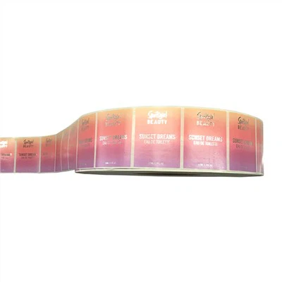 Glanzende metalen logostickers